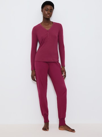 Pantalon de pyjama ' Mix & Match ' TRIUMPH en rouge