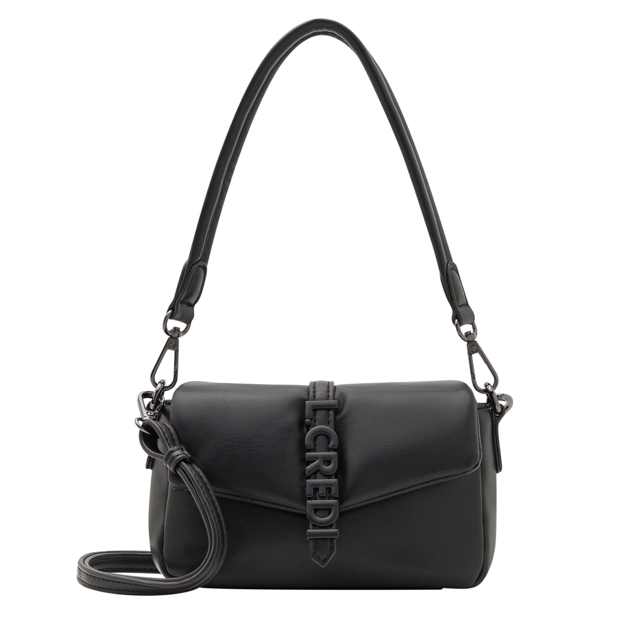 L.CREDI Umhängetasche 'Nayla' in Schwarz: Vorderseite