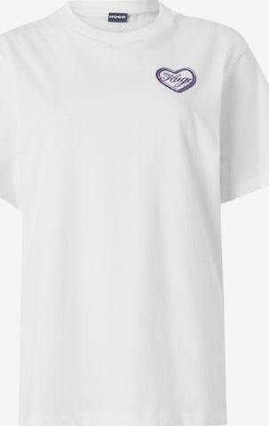 balta HUGO Marškinėliai 'Vintage': priekis