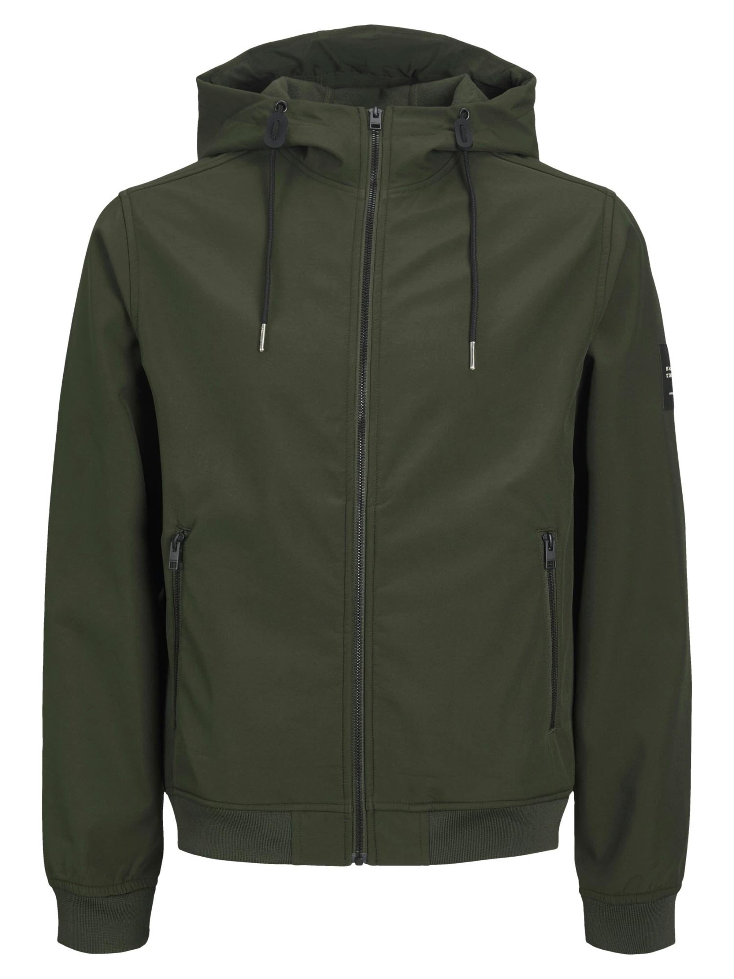 JACK & JONES Övergångsjacka 'Basic' i grön: framsida