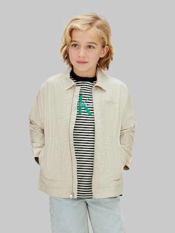 Calvin Klein Jeans Regular Tussenjas in Beige: voorkant