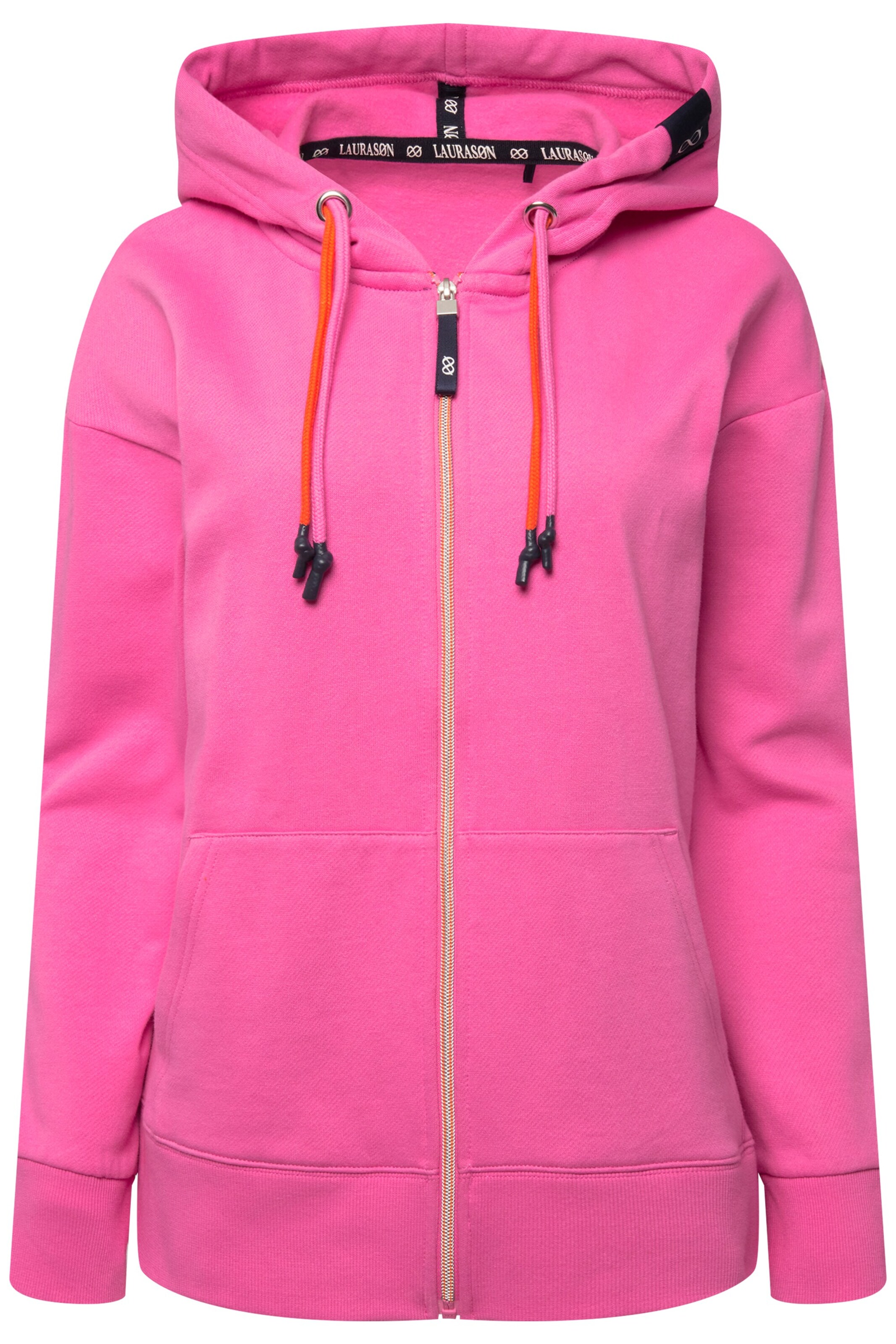 LAURASØN Sweatjacke in Pink: Vorderseite