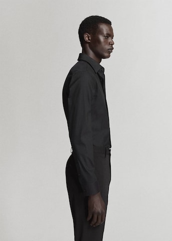 MANGO MAN Super Slim Fit Button Up Shirt 'Emotion' in Black