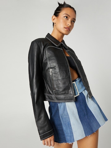 Bella x ABOUT YOU Between-Season Jacket 'Dakota' in Black: front