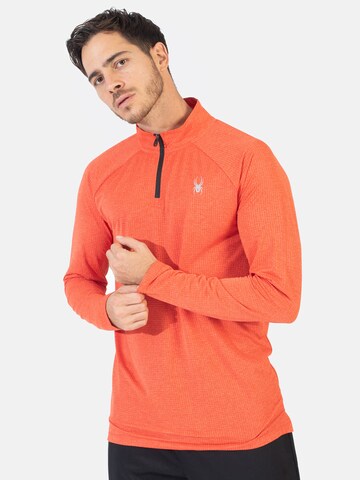 Sweat de sport Spyder en orange : devant