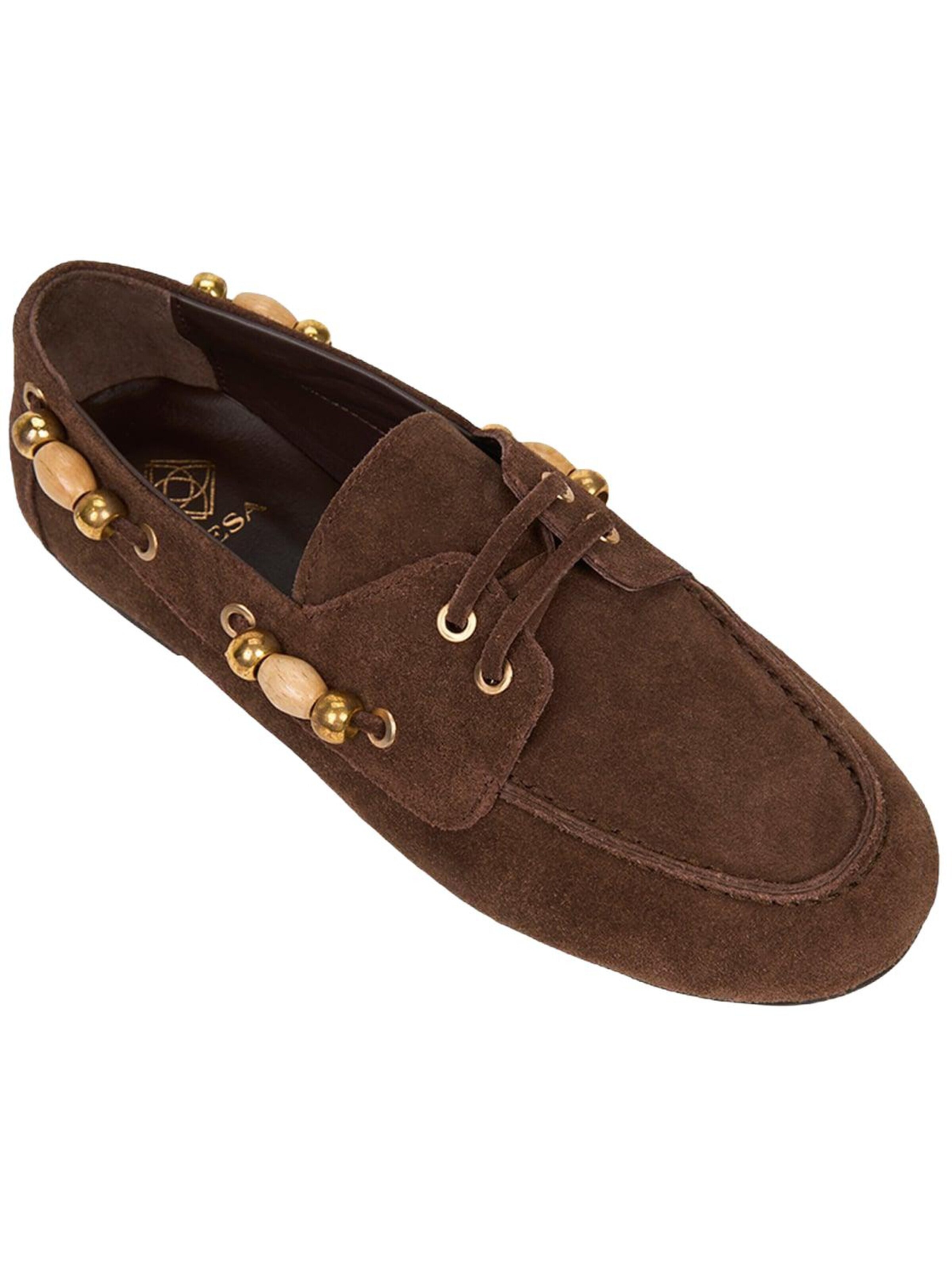 Desa - Mocasines 'Spitze' en marrón