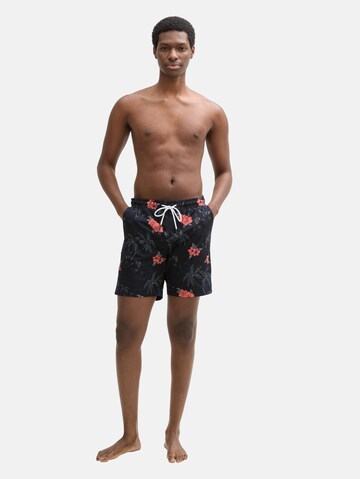 TOM TAILOR DENIM Badeshorts in Schwarz