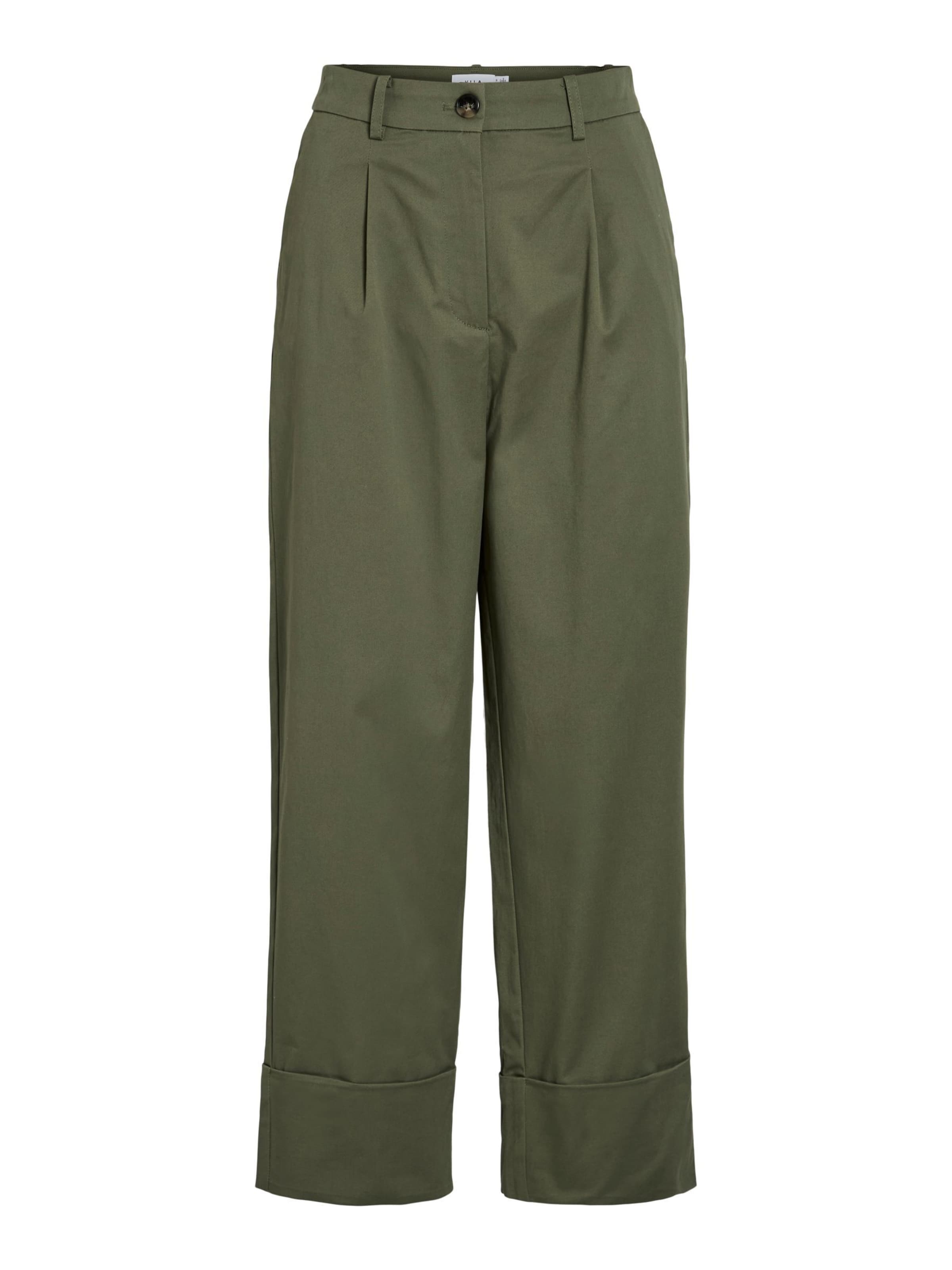 Regular Pantalon à pince 'VISimone' VILA en vert : devant