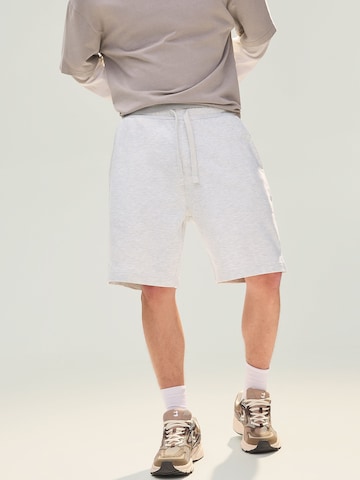 Bershka Loose fit Trousers in Grey: front