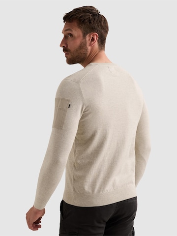 PME Legend - Jersey 'American Classic pullover with flight pocket' en beige
