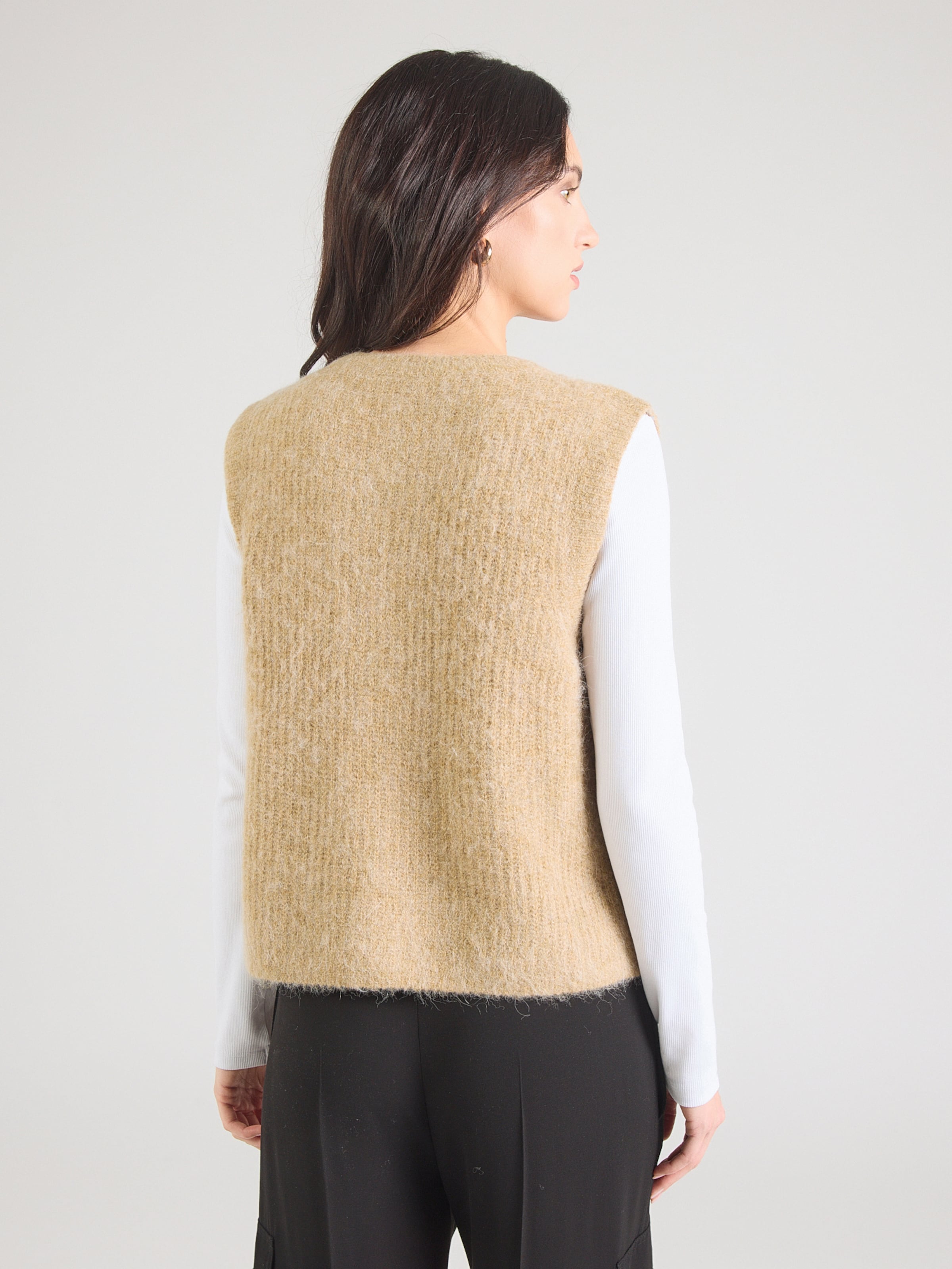 AMERICAN VINTAGE Knitted Vest 'EAST' in Camel | ABOUT YOU