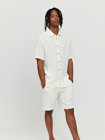 mazine Regular fit Button Up Shirt ' Leland Linen Shirt ' in White