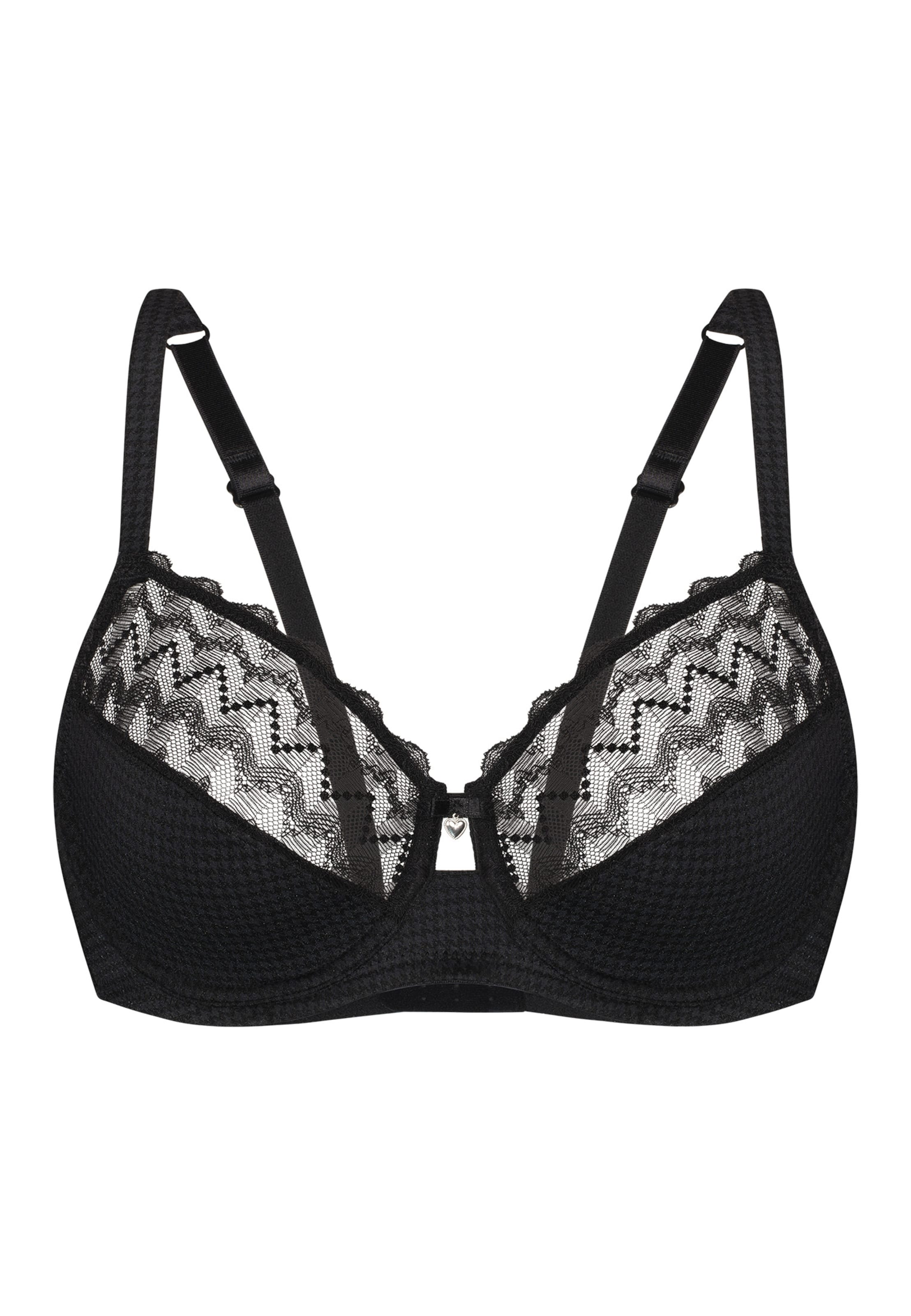 sassa T-Shirt BH 'Beautiful Classic' in Schwarz: Vorderseite