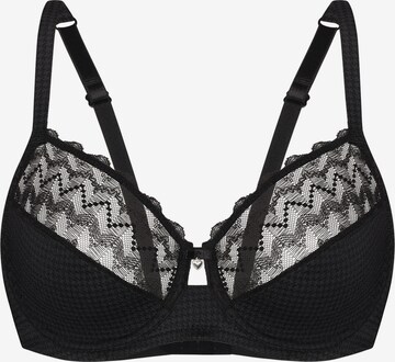 sassa T-shirt Bra 'Beautiful Classic' in Black: front