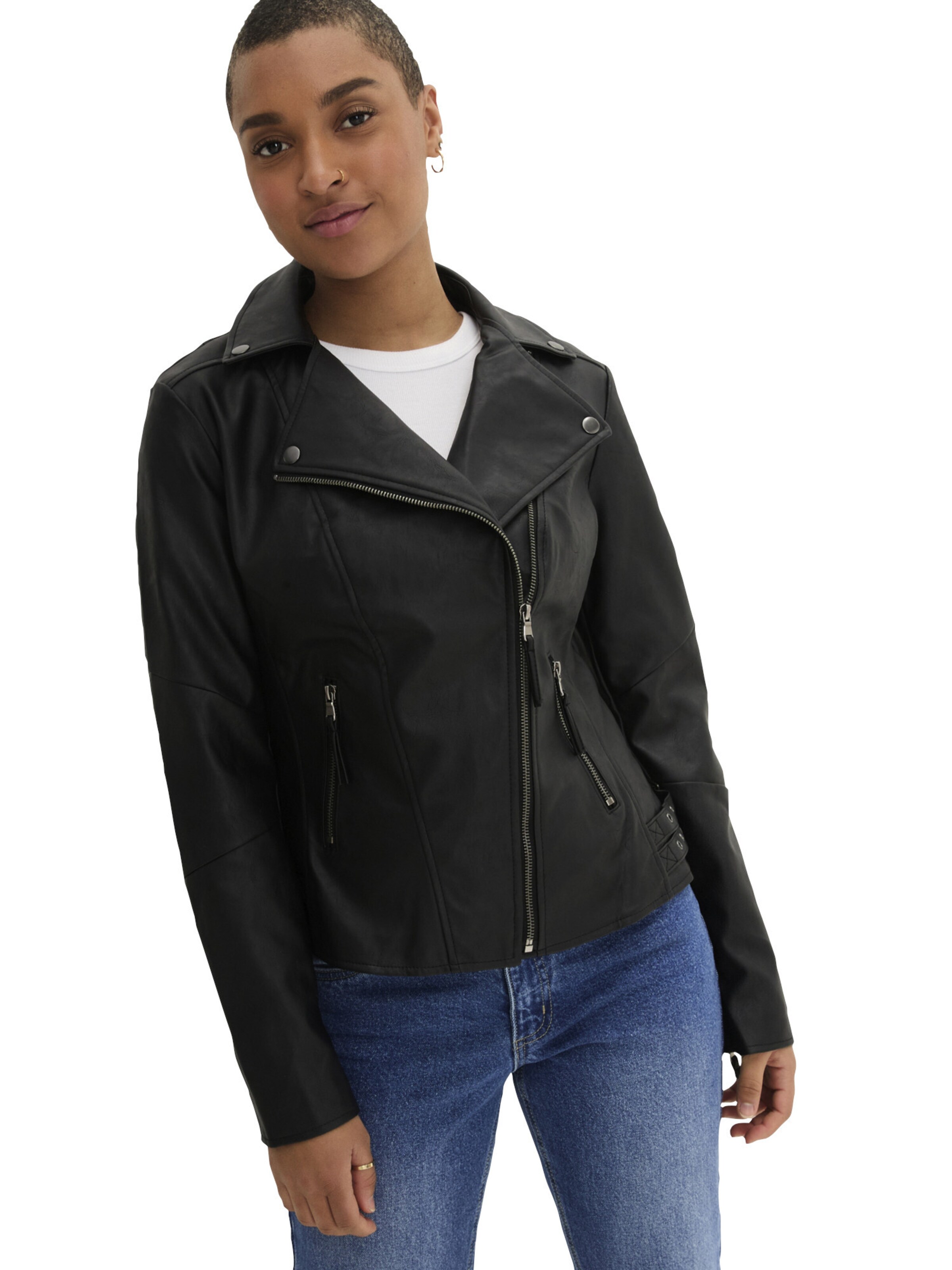 bonprix Jacke in Schwarz: Vorderseite
