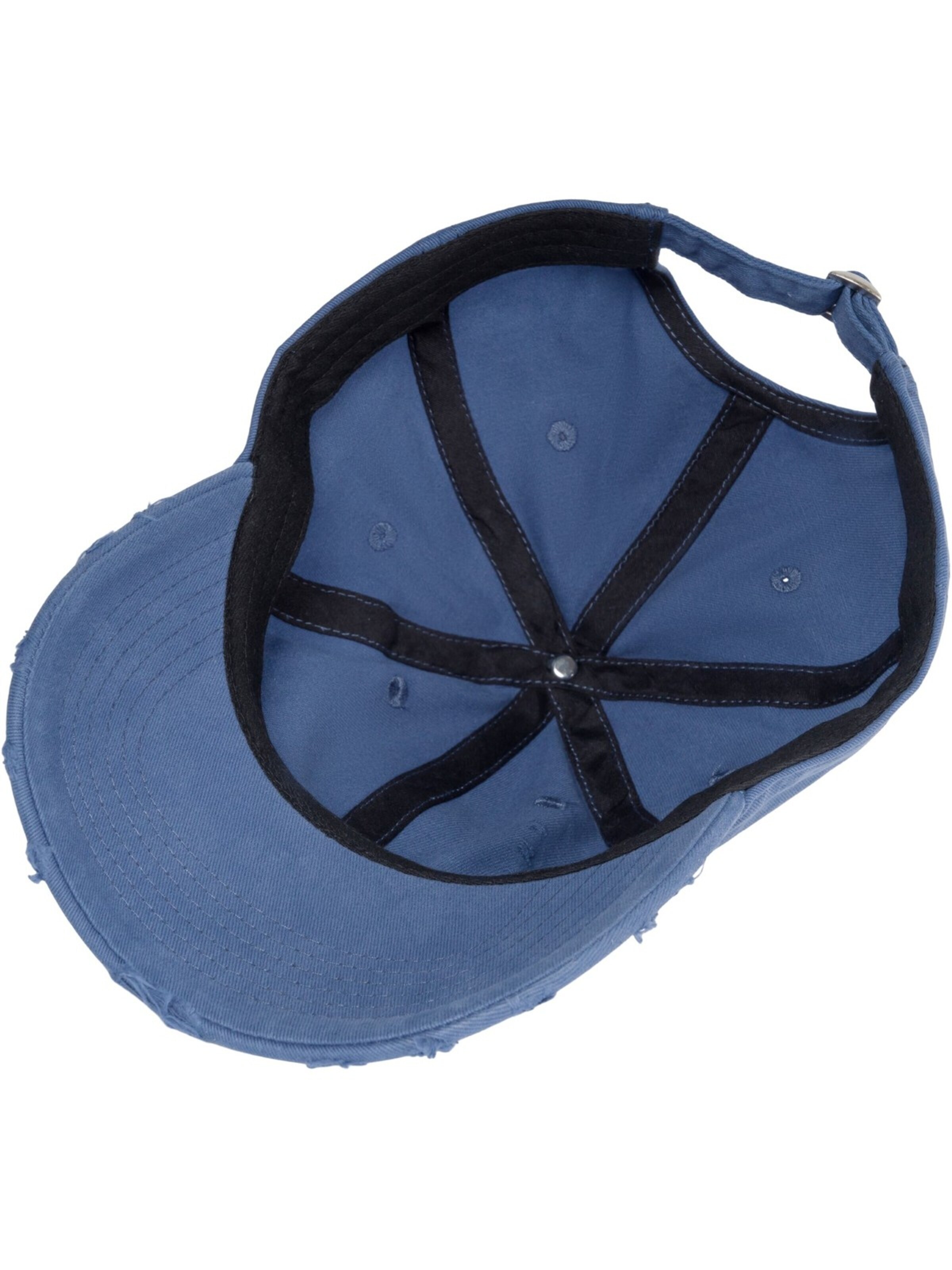 styleBREAKER Cap 'Baseball Cap Destroyed Look'‌‌‌‌‌ in Blau