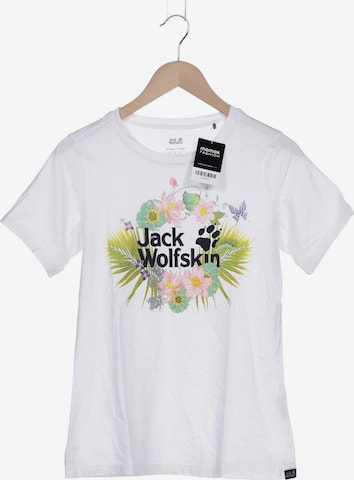 JACK WOLFSKIN T-Shirt L in Weiß: predná strana