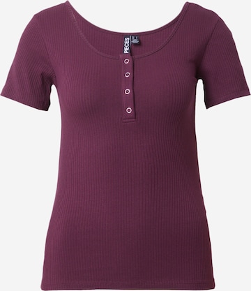 purpurinė PIECES Marškinėliai 'KITTE': priekis