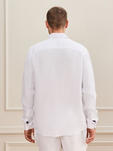 Next Regular fit Button Up Shirt 'Signature' in White