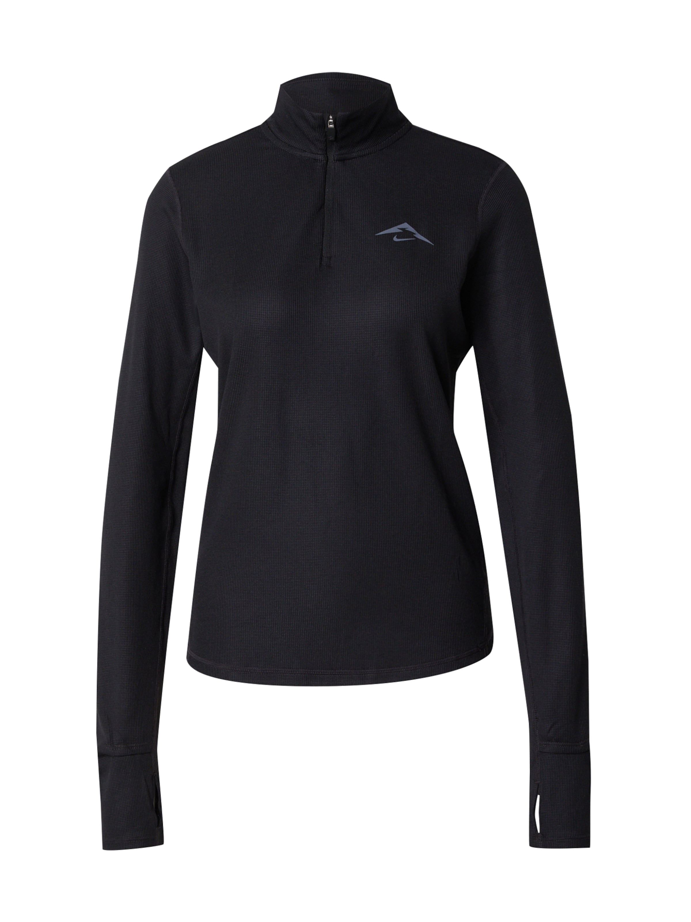 NIKE Λειτουργικό μπλουζάκι 'TRAIL' σε μαύρο: μπροστά