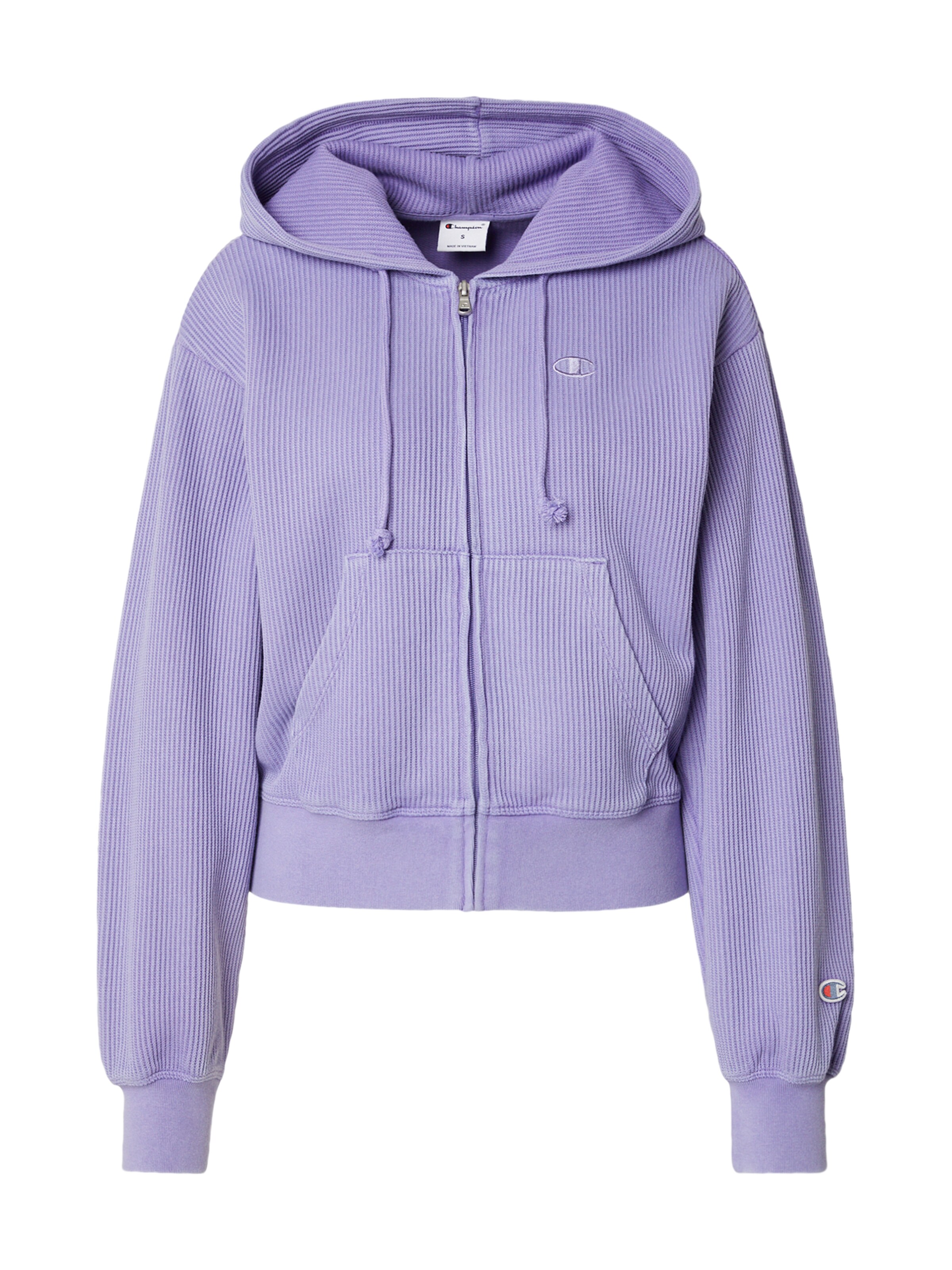 Champion - Sudadera con cremallera en lila: frente
