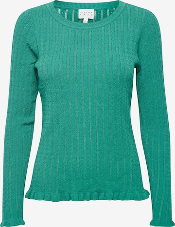 Atelier Rêve Sweater 'Irfantino' in Green: front