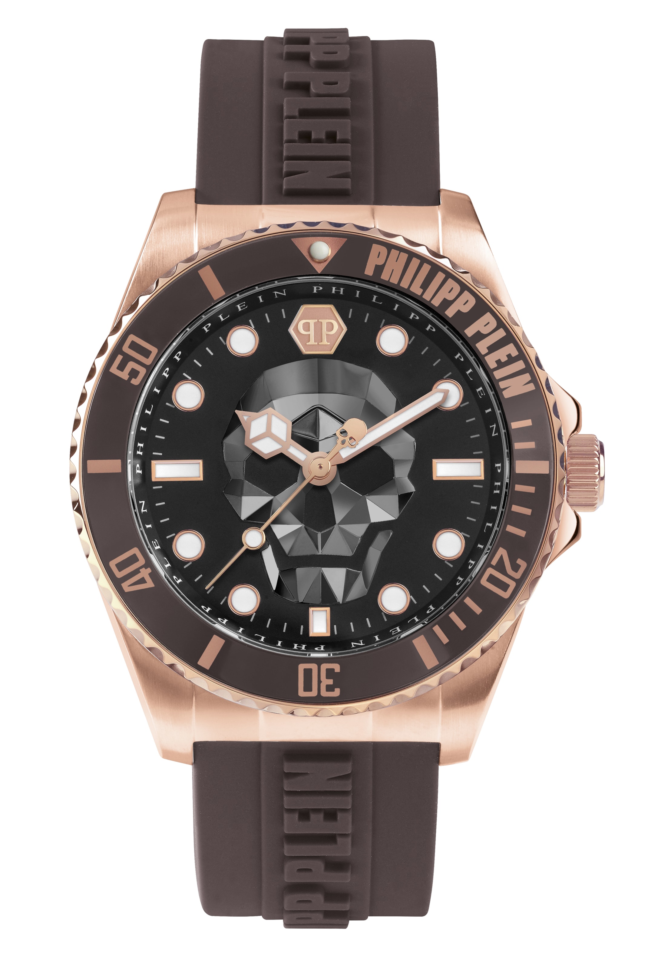 Philipp Plein Watches Analog watch 'THE $KULL DIVER' in Brown, Item view