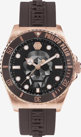 Philipp Plein Watches Analoog horloge 'THE $KULL DIVER' in Bruin: voorkant