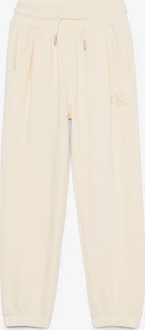 Calvin Klein Jeans Loose fit Pants in Beige: front