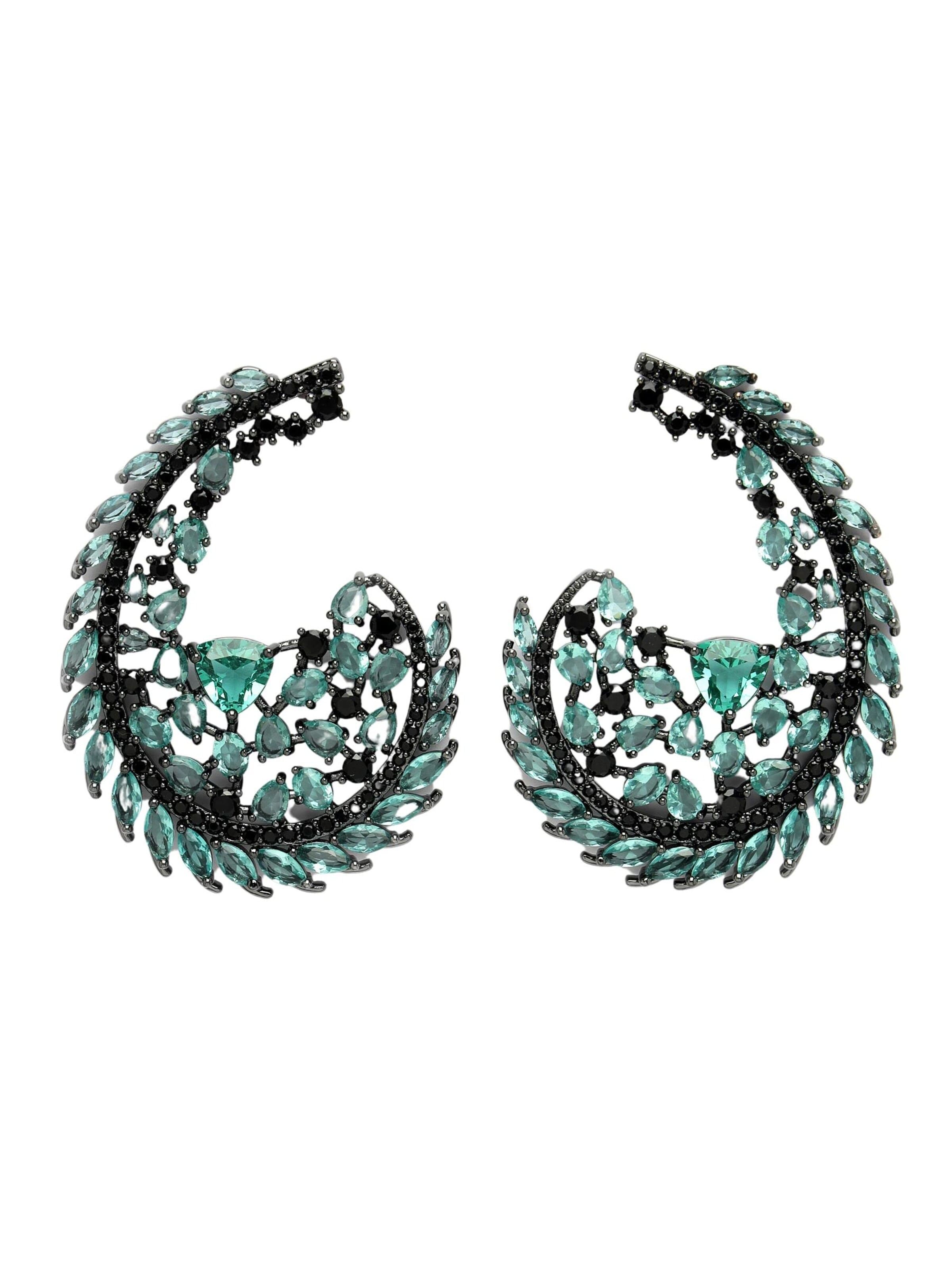 AVANT-GARDE PARIS - Pendientes 'Jelenama' en verde: frente