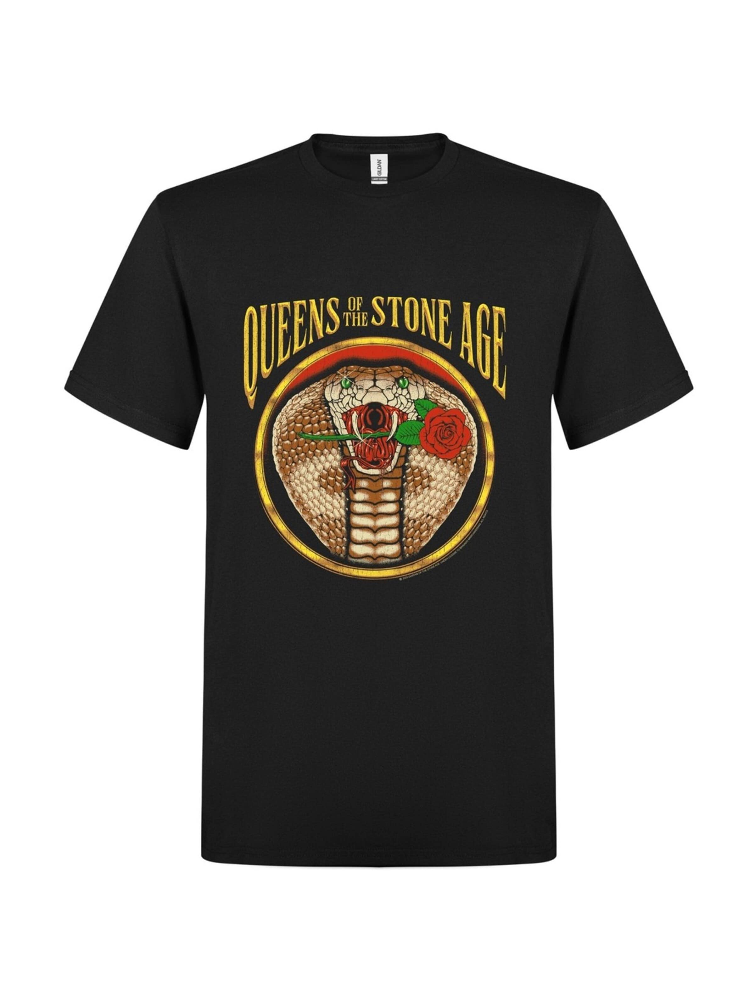 Rockshirts Shirt 'Queens Of The Stone Age Cobra' in Zwart: voorkant
