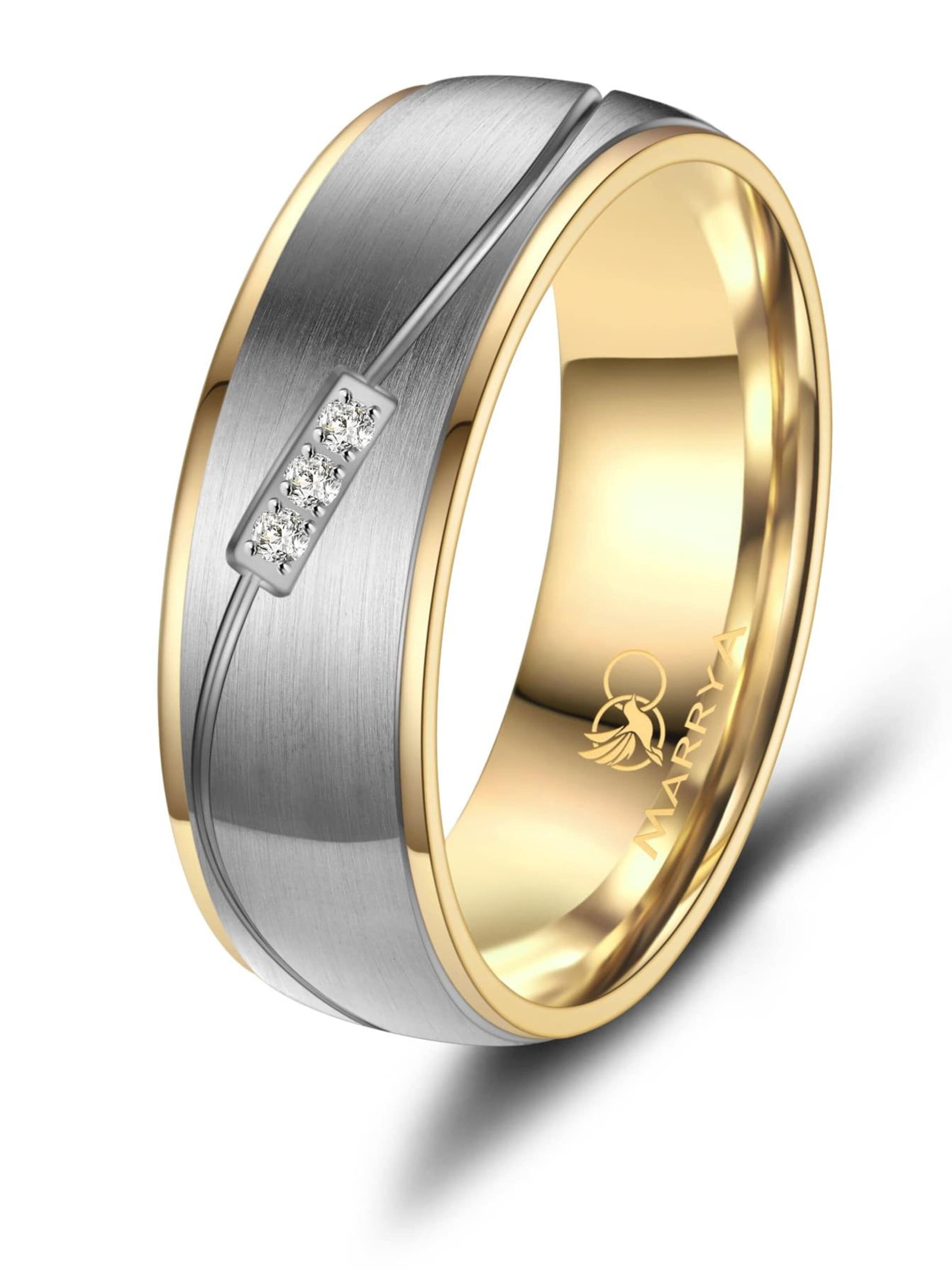 MARRYA Ring 'MARRYA TI-05 Ehering aus Titan' in Grey