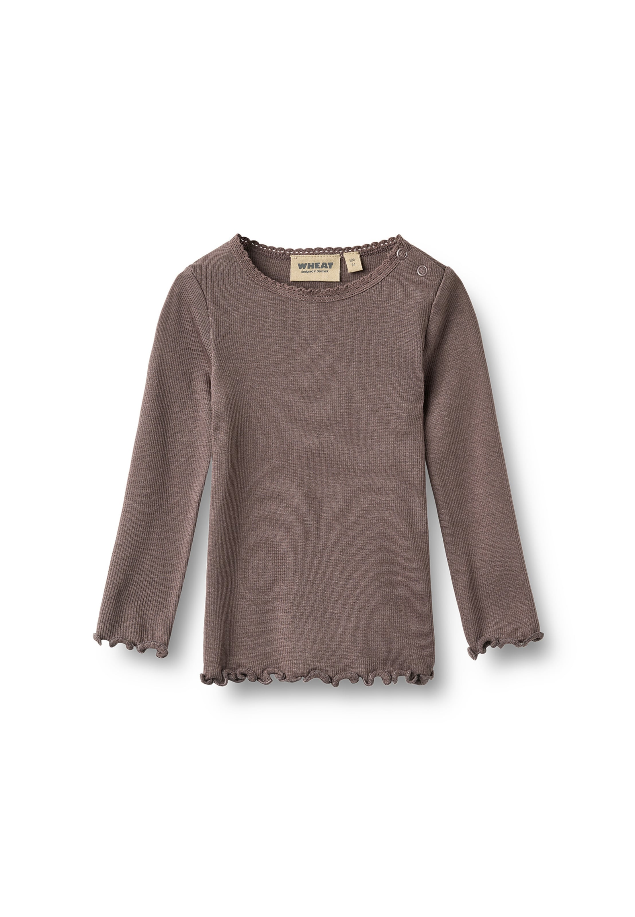 T-Shirt WHEAT en marron : devant