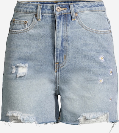 AÉROPOSTALE Shorts in 24 in blue denim / gelb / weiß, Produktansicht