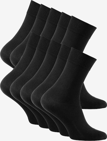 Reslad Socken 'RS6129' in Schwarz: Vorderseite