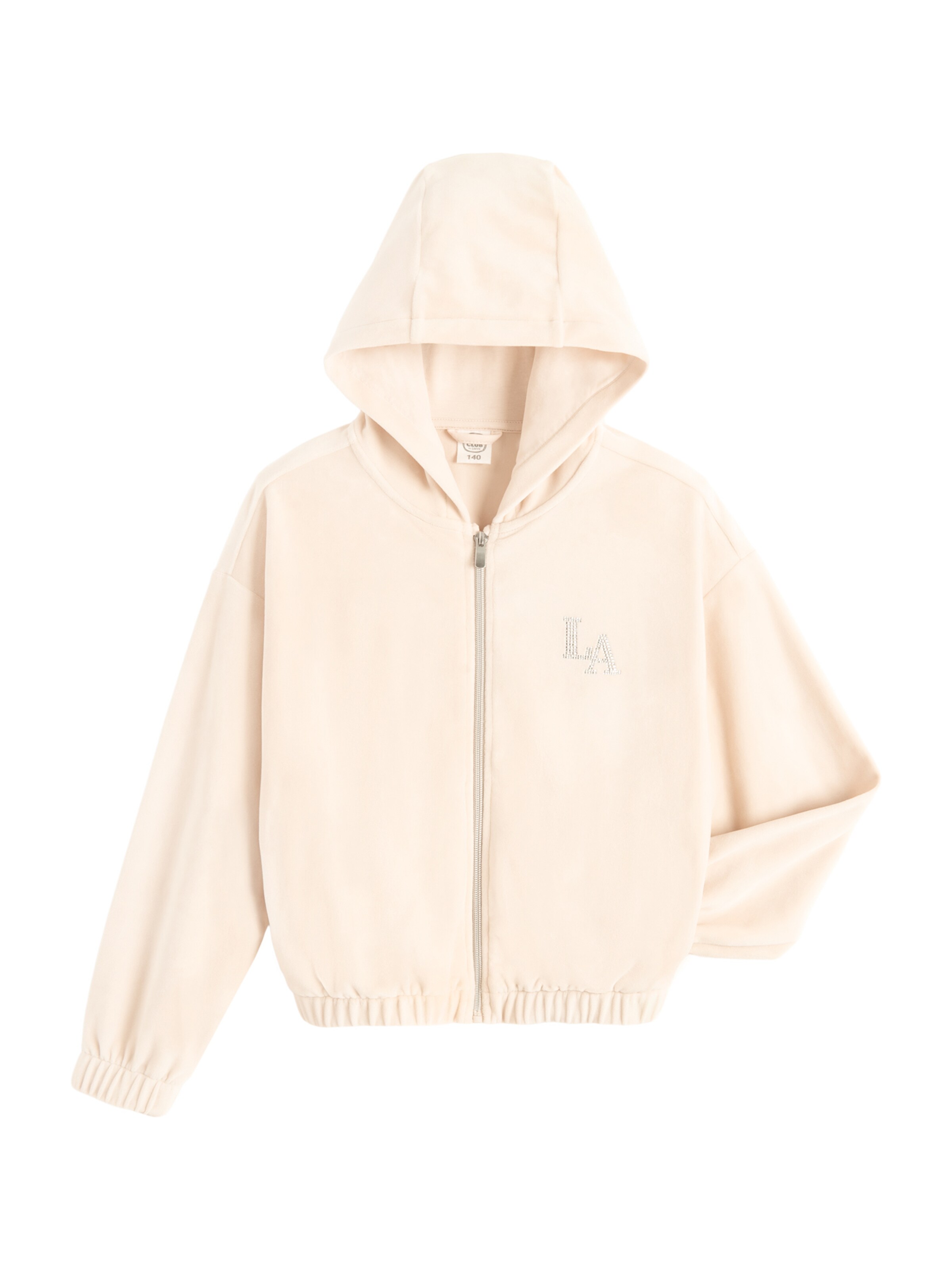 Hanorac de la Cool Club pe bej: față