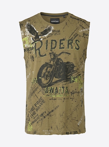 Tricou de la KOROSHI pe verde: față