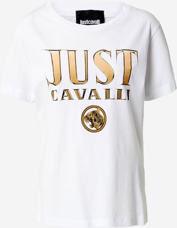 Just Cavalli Koszulka w kolorze biały: przód