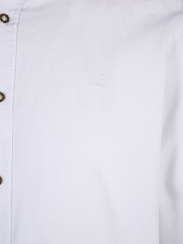 Krüger Buam Regular fit Traditional Button Up Shirt 'Travis' in White