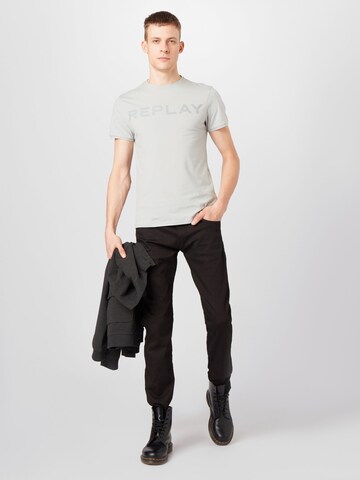REPLAY Slimfit Jeans 'ANBASS' in Zwart