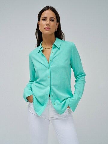 Salsa Jeans Blouse 'Birmingham' in Groen: voorkant