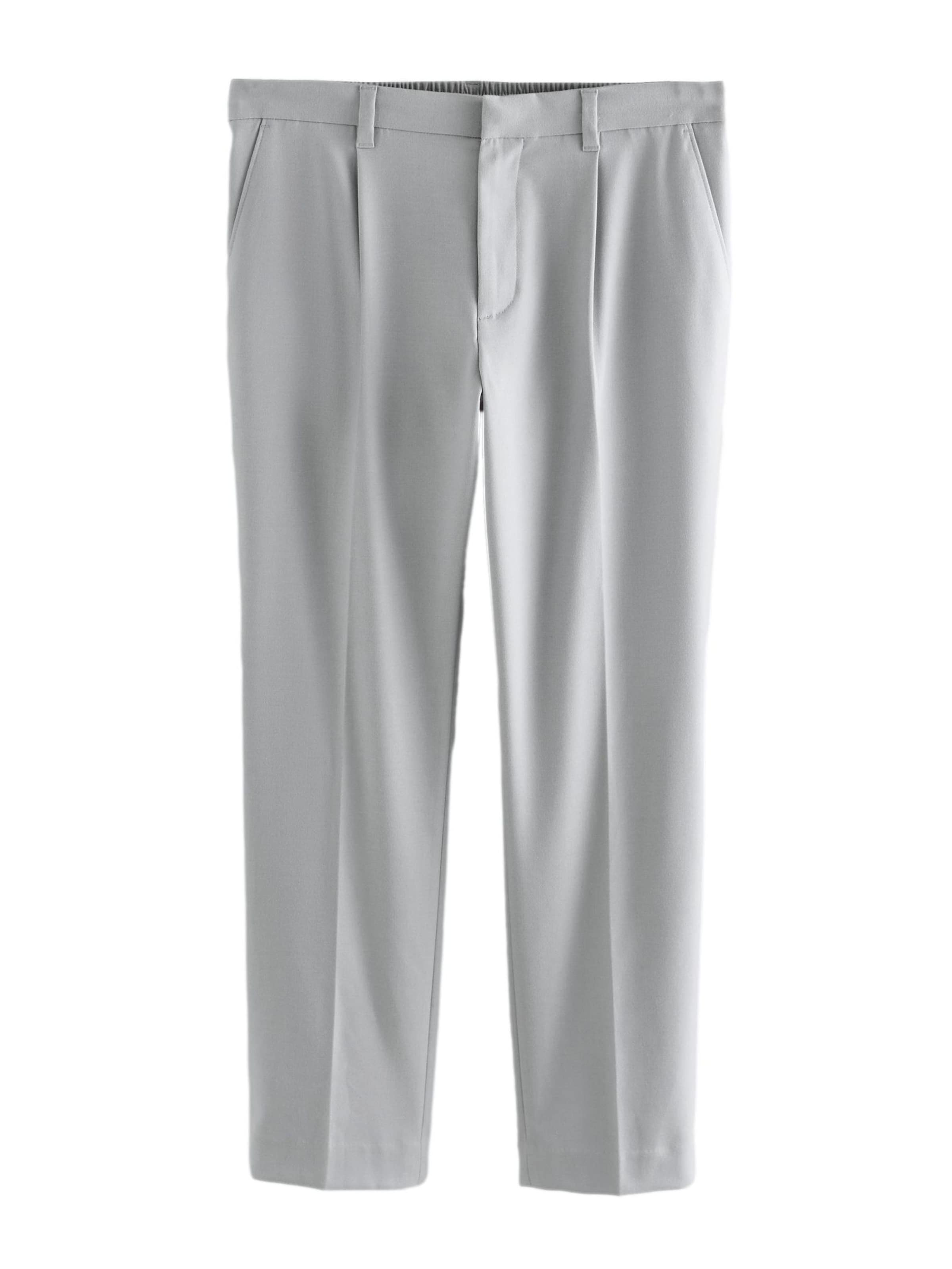 Next Trousers with creases in Grey: front