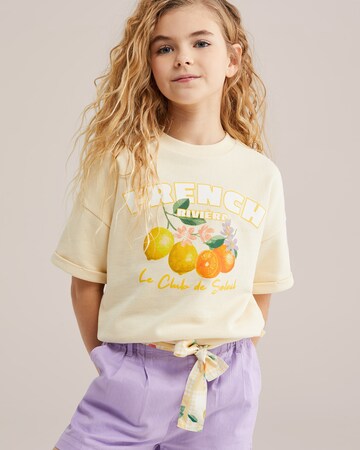 WE Fashion Μπλούζα φούτερ σε κίτρινο: μπροστά