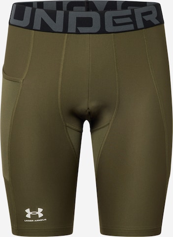 UNDER ARMOUR Skinny Sportshorts in Grün: predná strana