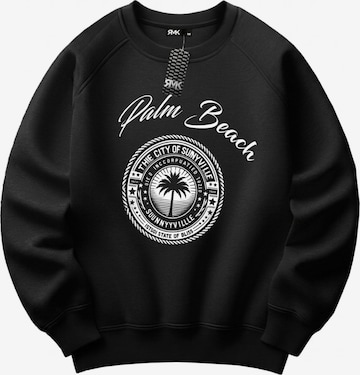 RMK Sweatshirt 'Palm Beach' in Black: front