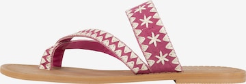 IZIA T-Bar Sandals in Pink: front