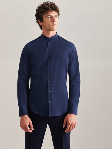 SEIDENSTICKER Slim Fit Hemd in Blau: Vorderseite