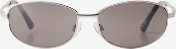 Bershka Okulary przeciwsłoneczne w kolorze srebrny: przód