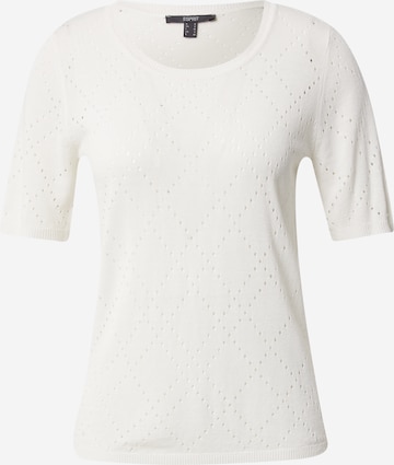 Esprit Collection Pullover 'Pointelle' in Weiß: predná strana