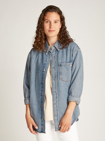 Calvin Klein Jeans Bluse in Blau: Vorderseite